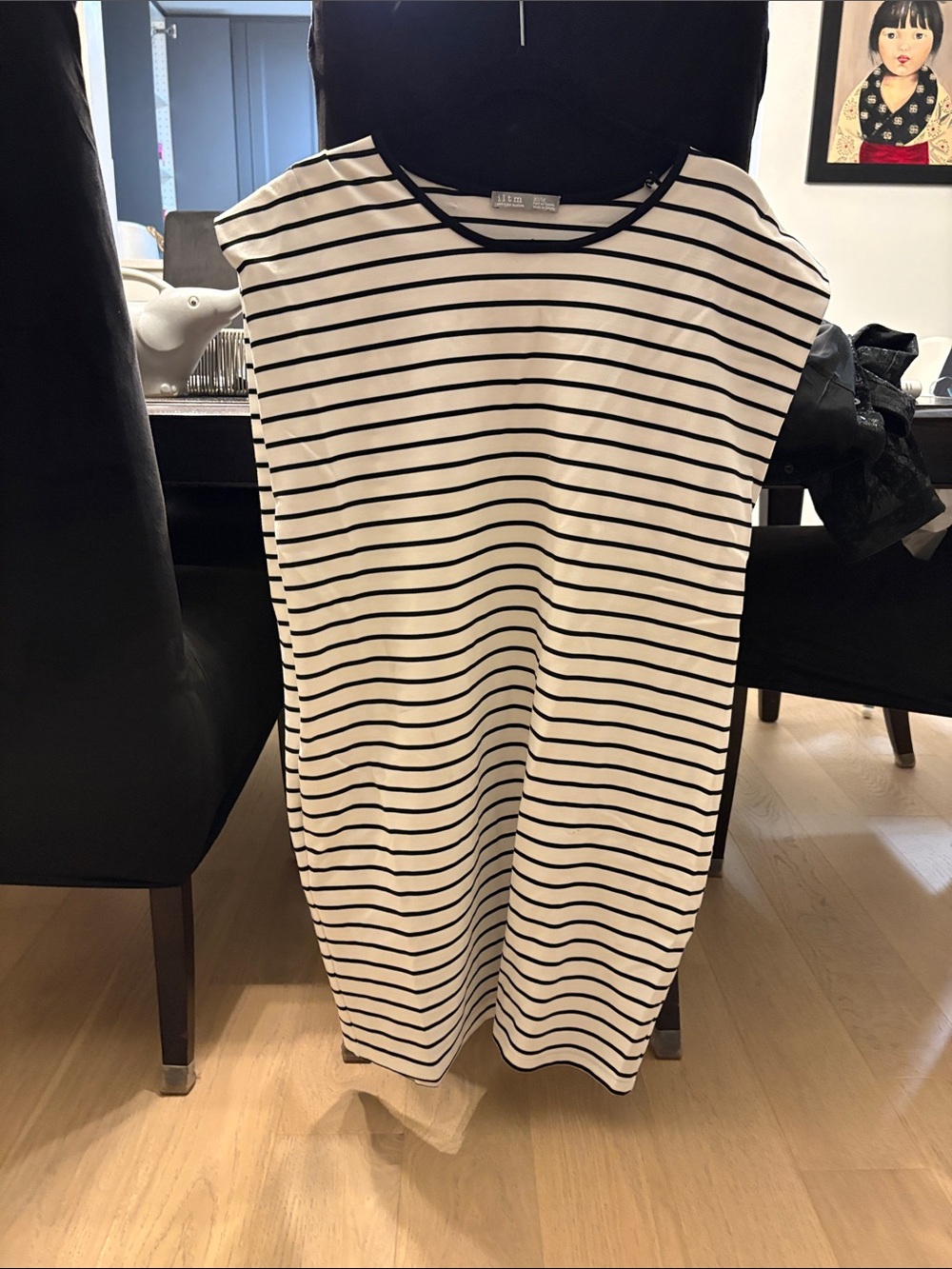 Striped Black and White Mini Dress by I Love Tyler Madison